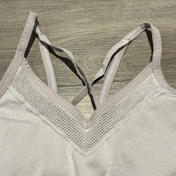 Ryka Light Support Sports Bra - White with Grey Straps - Picture 2 of 5